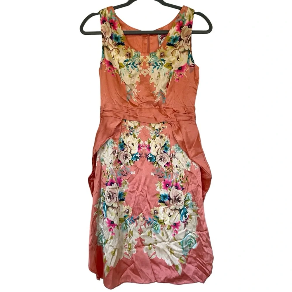❤️ Anthropologie x Yoana Baraschi Satin Floral Sheath Dress - Picture 6 of 6